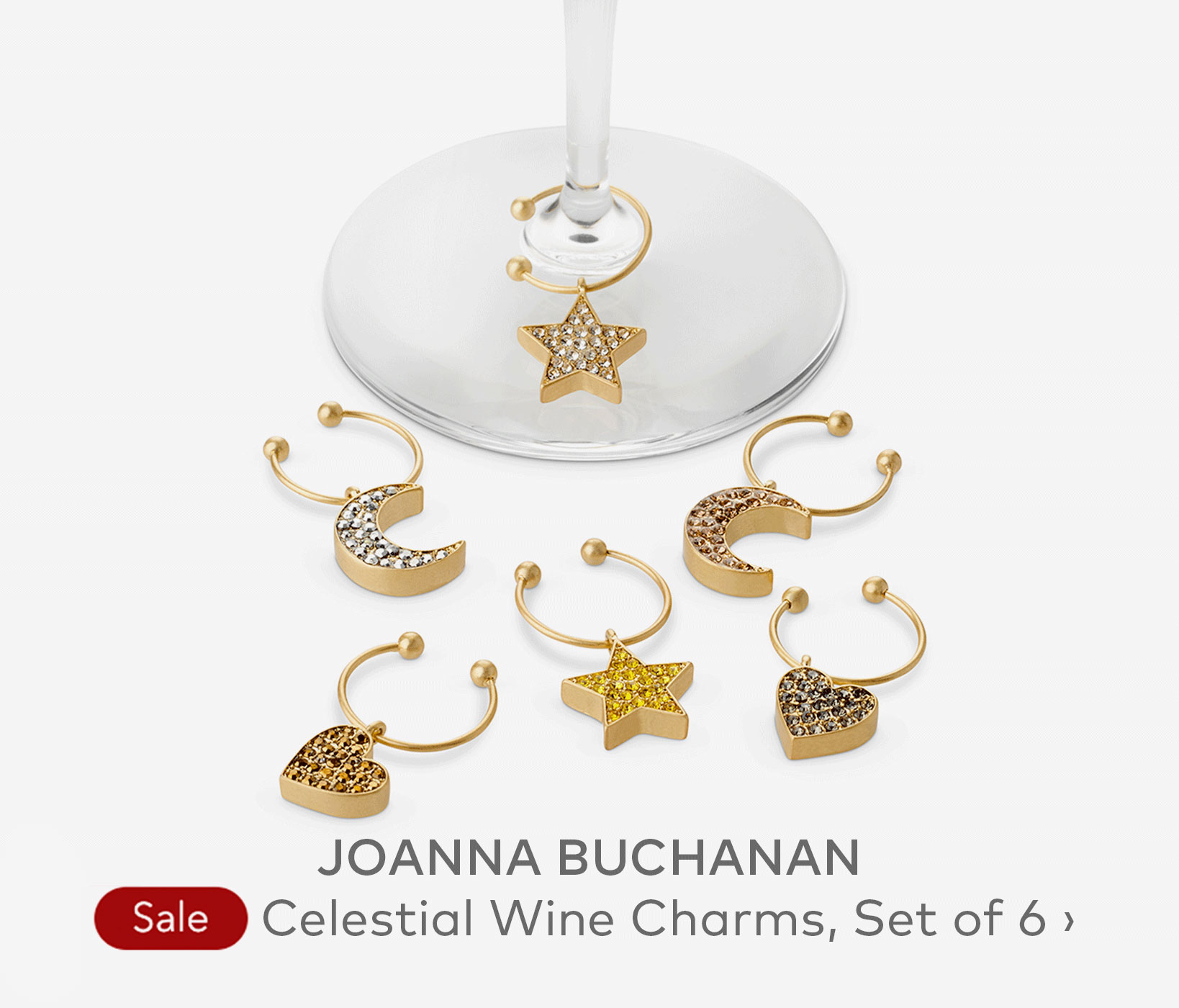JOANNA BUCHANAN Celestial Wine Charms, Set of 6