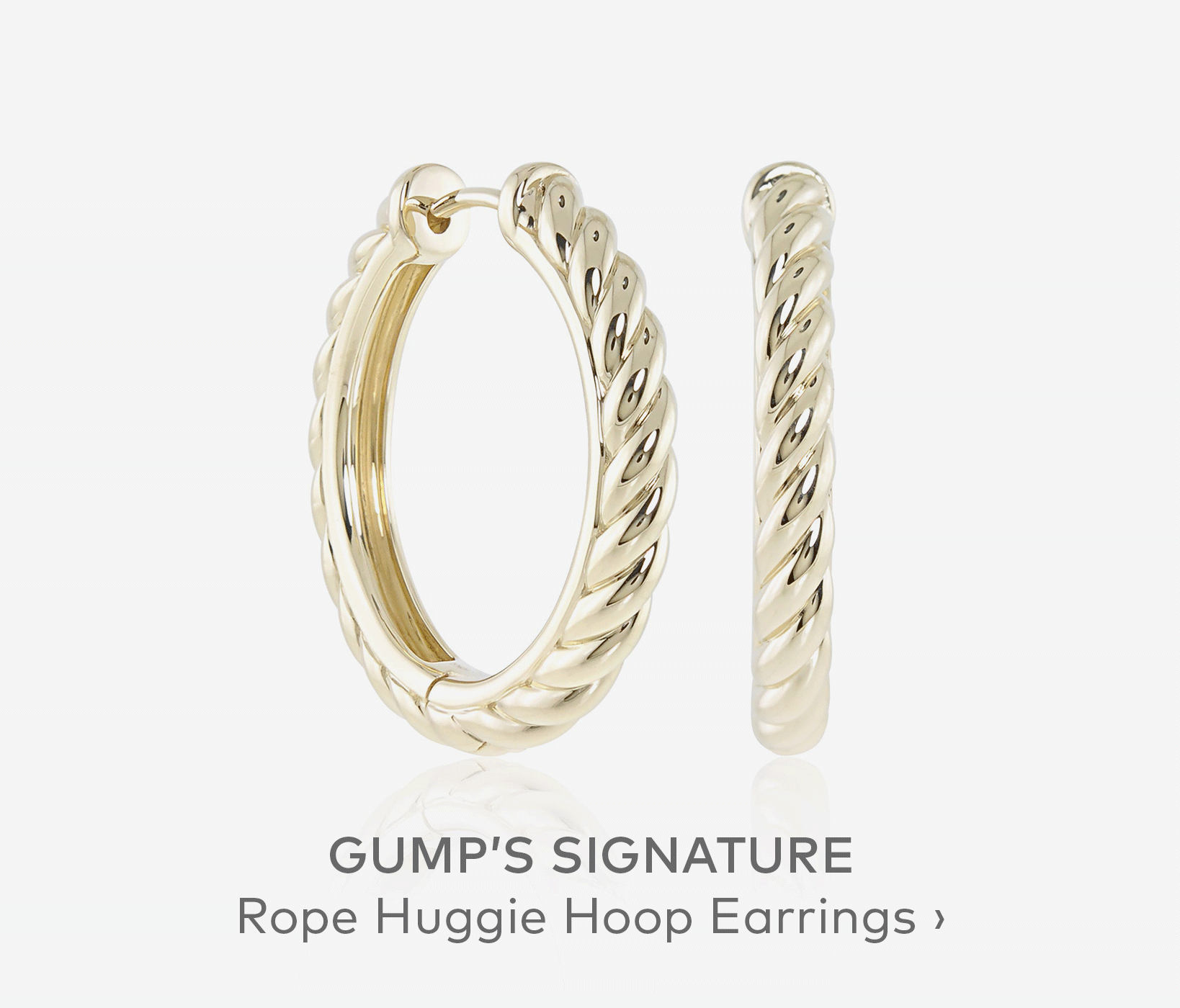 GUMP'S SIGNATURE Rope Huggie Hoop Earrings