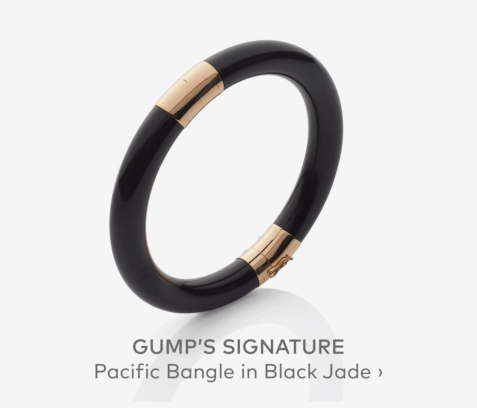 GUMP'S SIGNATURE Pacific Bangle in Black Jade