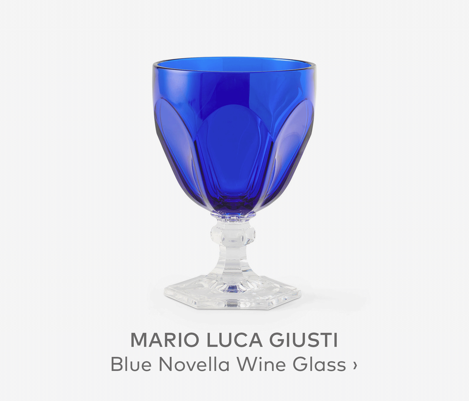 MARIO LUCA GIUSTI Blue Novella Wine Glass