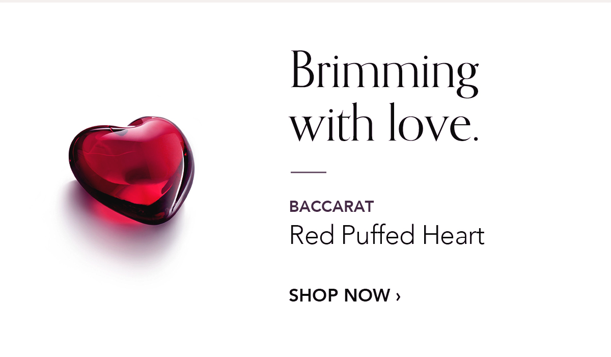 BACCARAT Red Puffed Heart