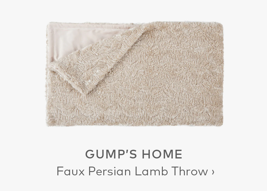 GUMP'S HOME Faux Persian Lamb Throw