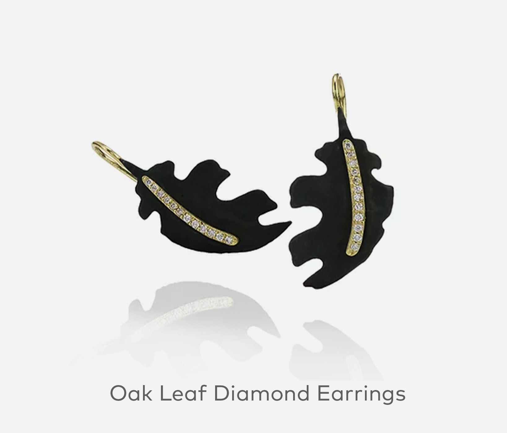 Oak Leaf Diamond Earrings