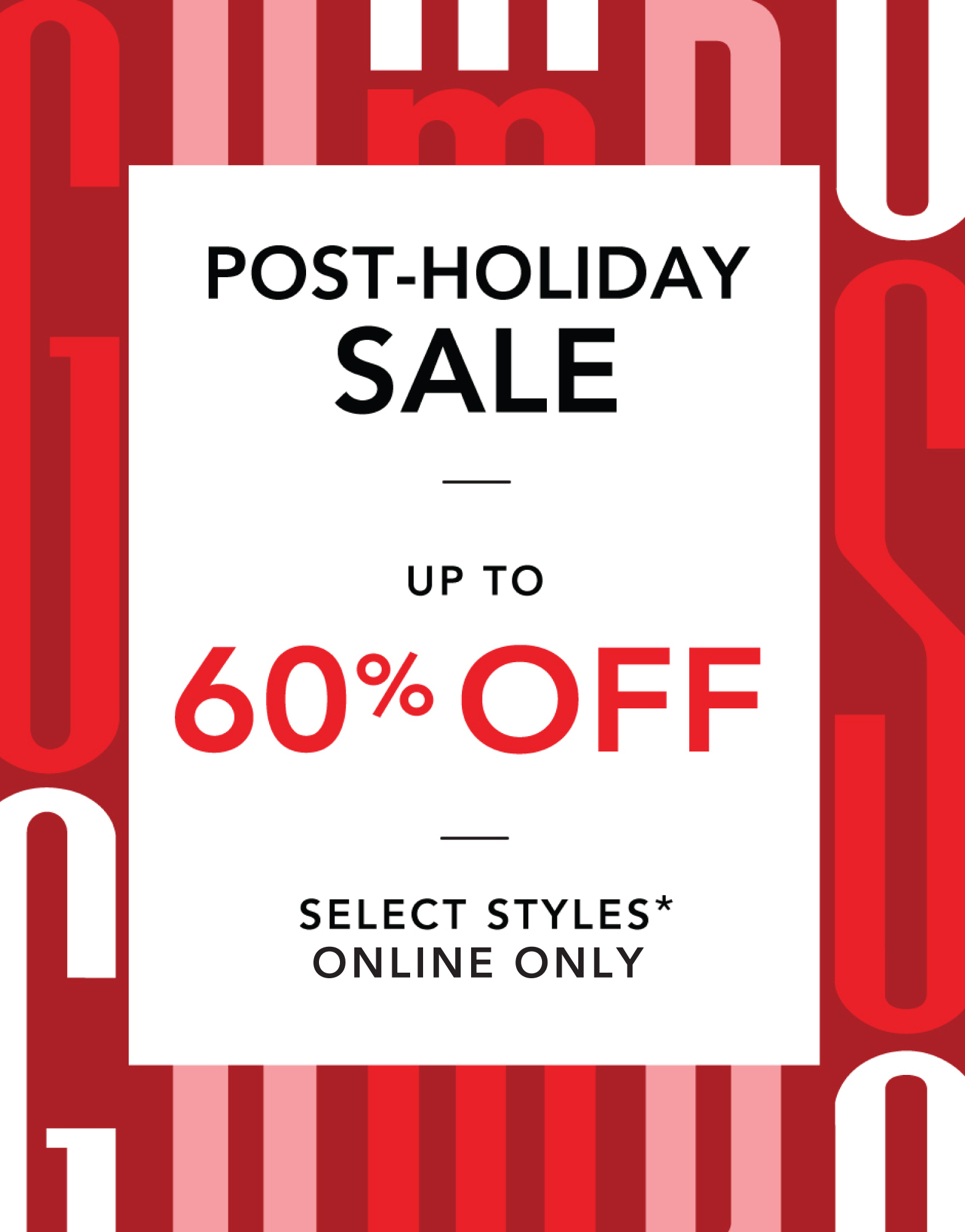 Post Holiday Sale