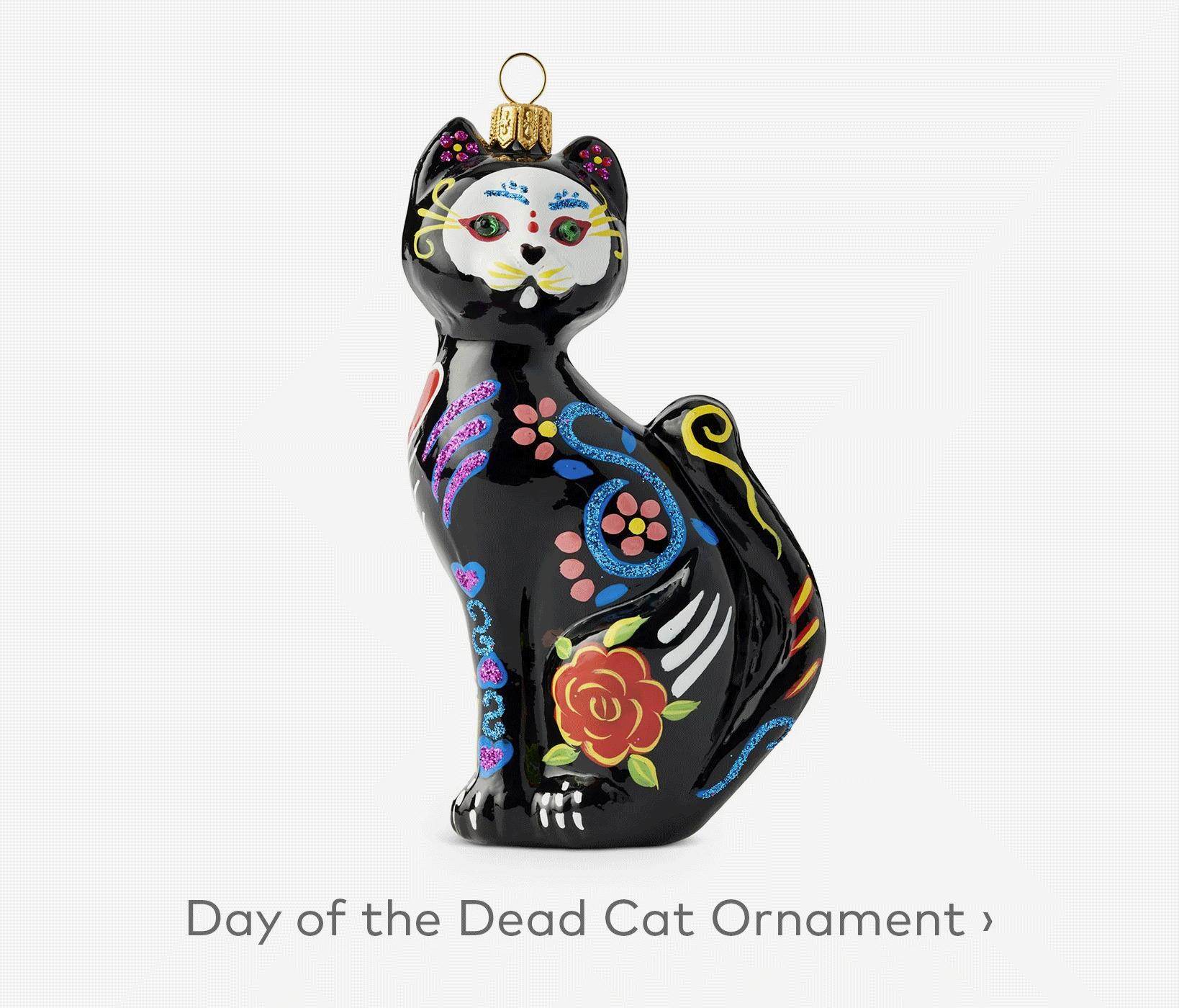 Day of the Dead Cat Ornament