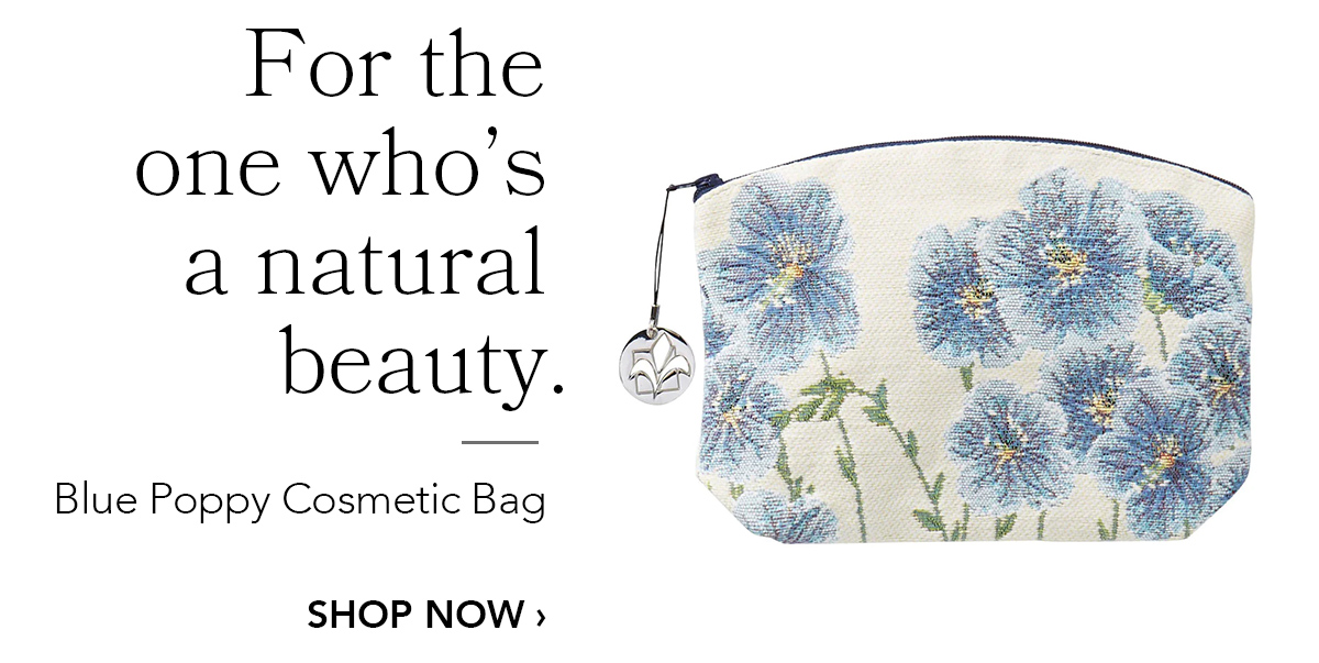 Blue Poppy Cosmetic Bag