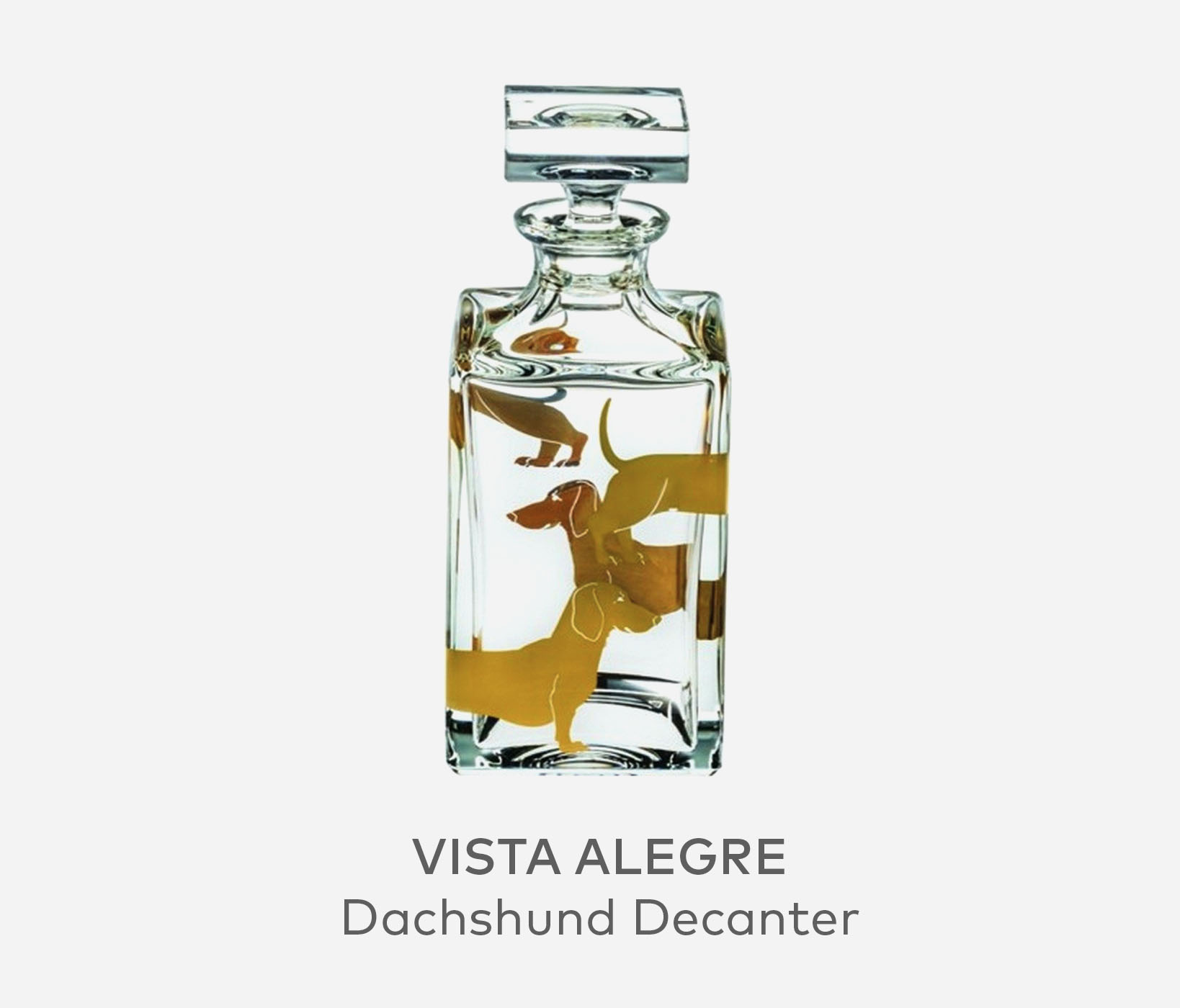 VISTA ALEGRE Dachshund Decanter