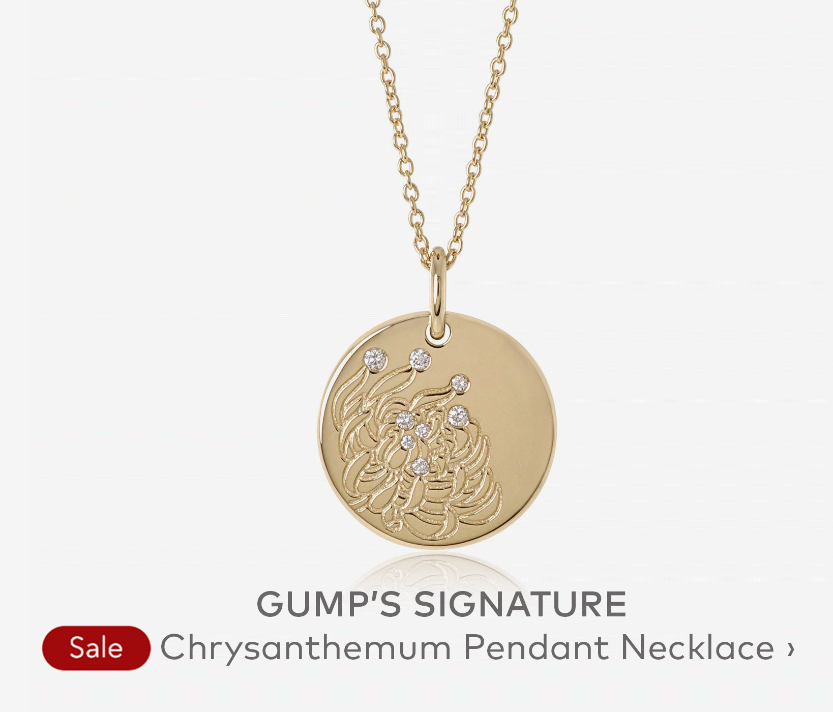 GUMP'S SIGNATURE Chrysanthemum Pendant Necklace