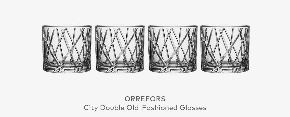 ORREFORS City Double Old-Fashioned Glasses