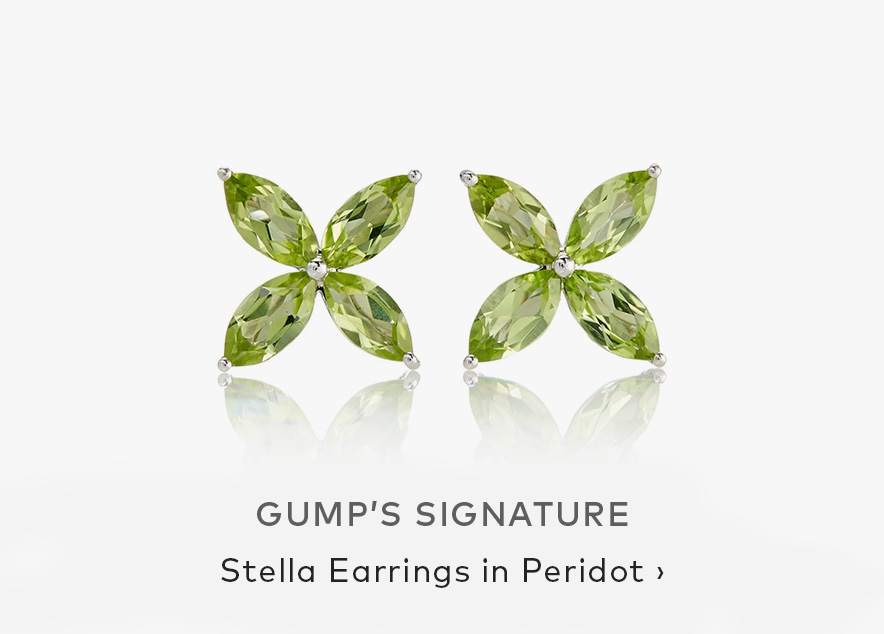 GUMP'S SIGNATURE Stella Earrings in Peridot