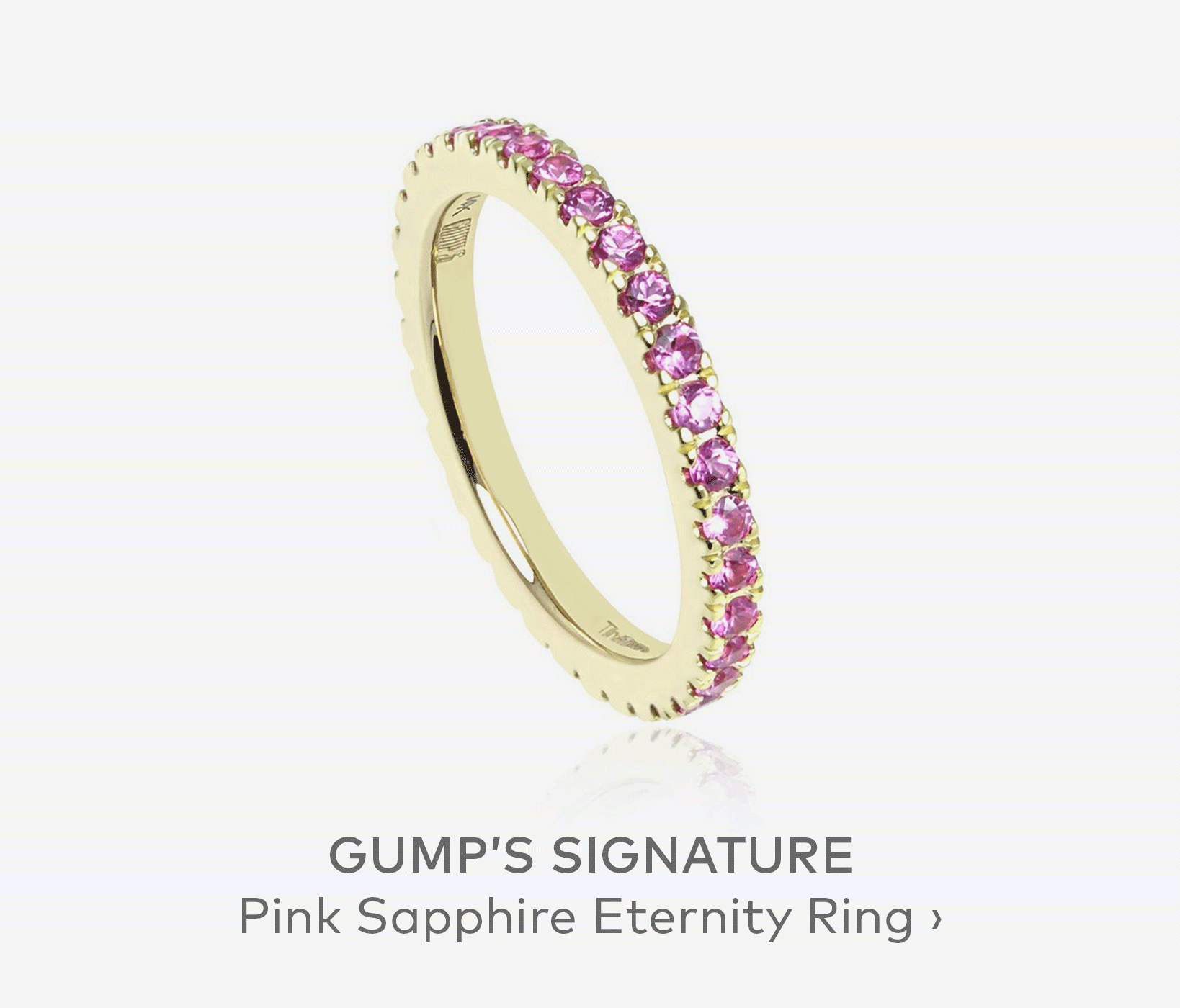 GUMP'S SIGNATURE Pink Sapphire Eternity Ring