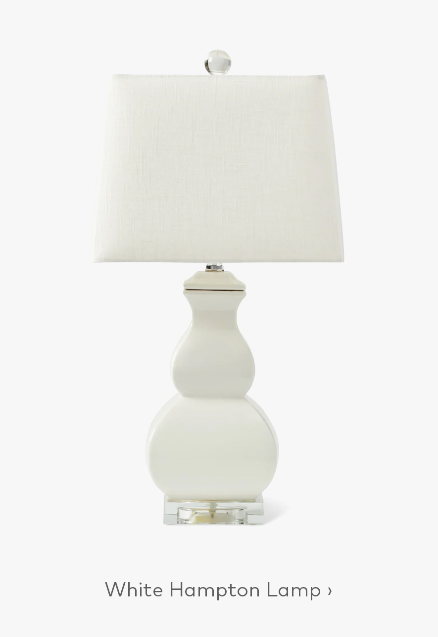 White Hampton Lamp