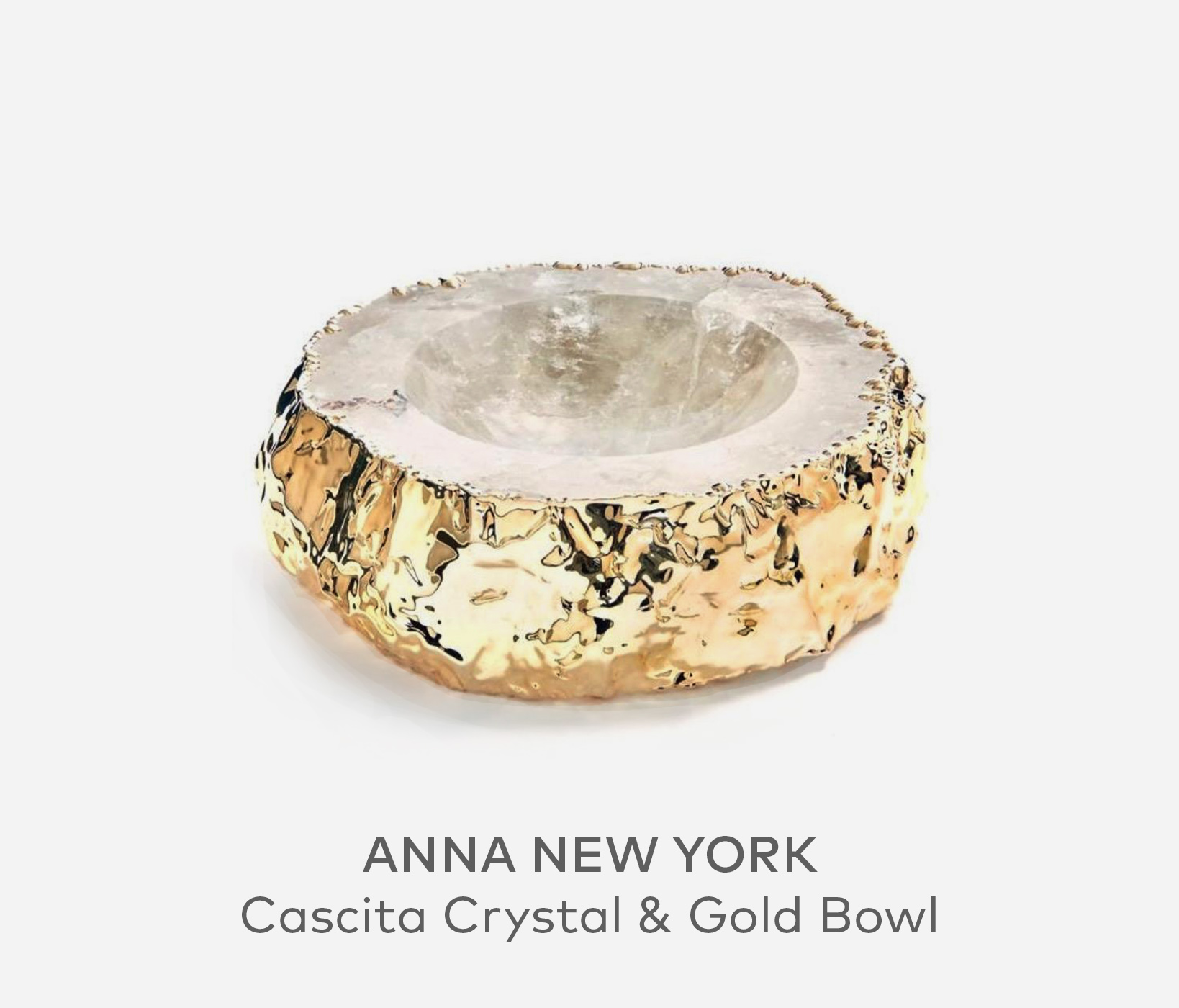 ANNA NEW YORK Cascita Crystal & Gold Bowl