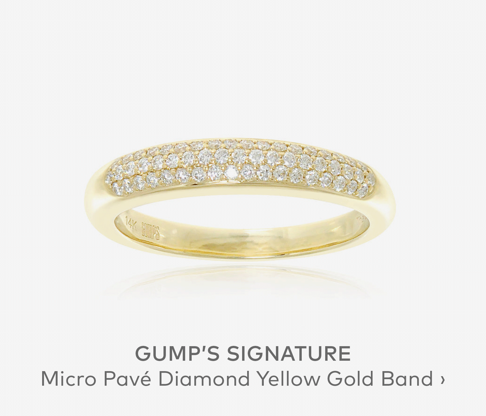 GUMP'S SIGNATURE Micro Pavé Diamond Yellow Gold Band