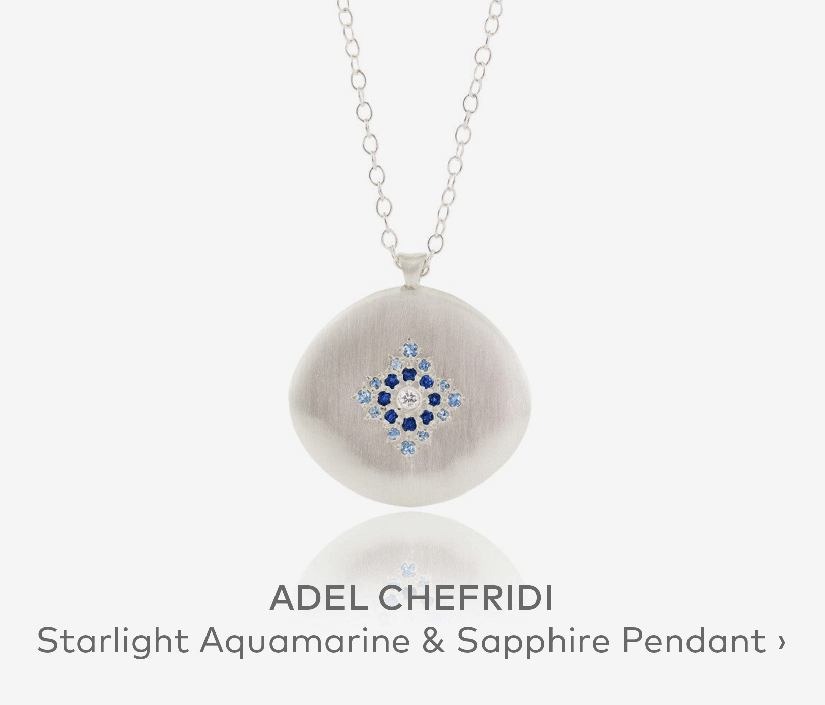 ADEL CHEFRIDI Starlight Aquamarine & Sapphire Pendant