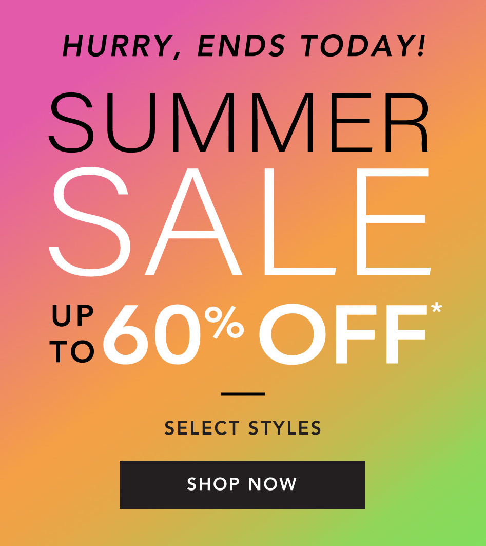 Save up to 60% Off Summer Sale