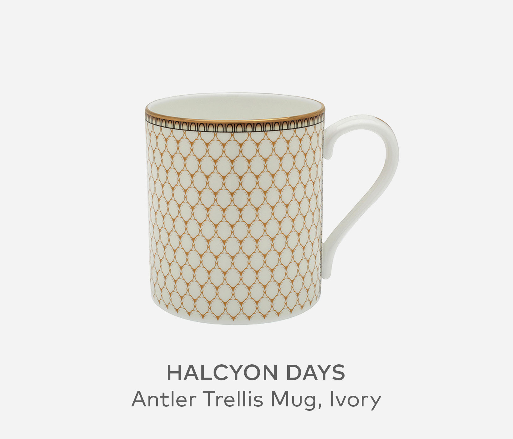 Antler Trellis Mug, Ivory