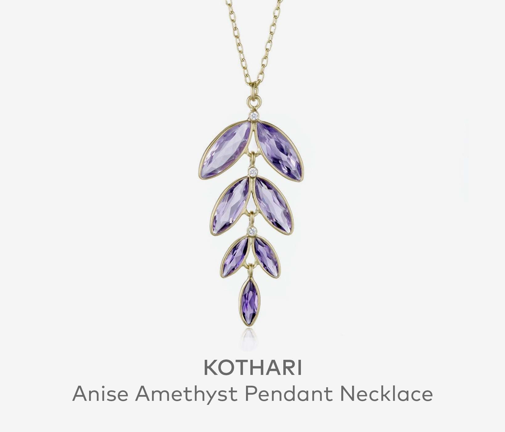 KOTHARI Anise Amethyst Pendant Necklace
