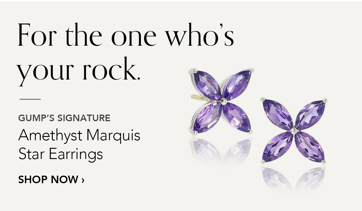 GUMP'S SIGNATURE Amethyst Marquis Star Earrings