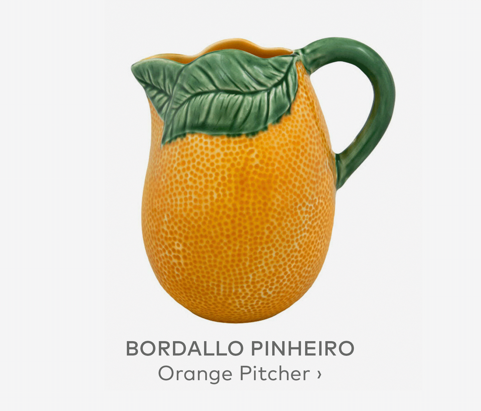 BORDALLO PINHEIRO Orange Pitcher
