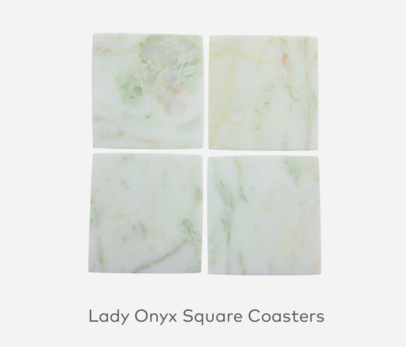 Lady Onyx Square Coasters