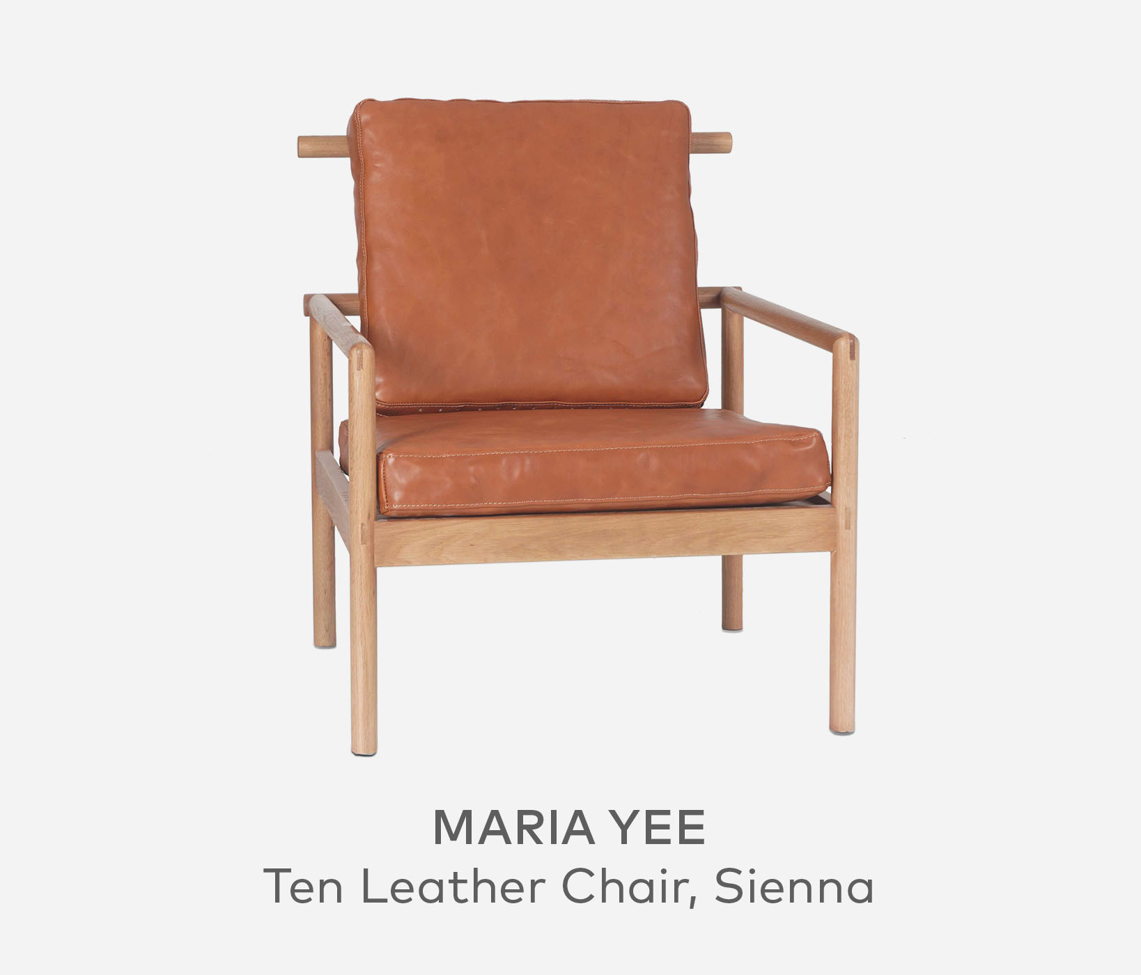 MARIA YEE Ten Leather Chair, Sienna