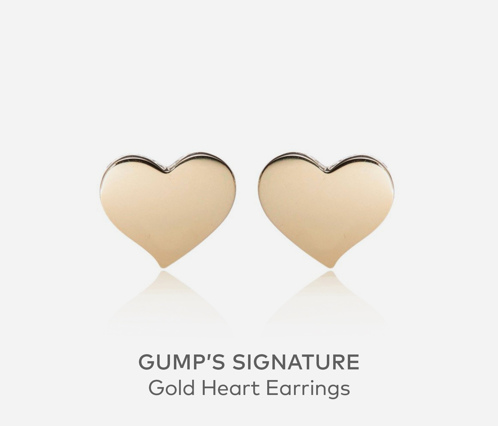 GUMP'S SIGNATURE Gold Heart Earrings