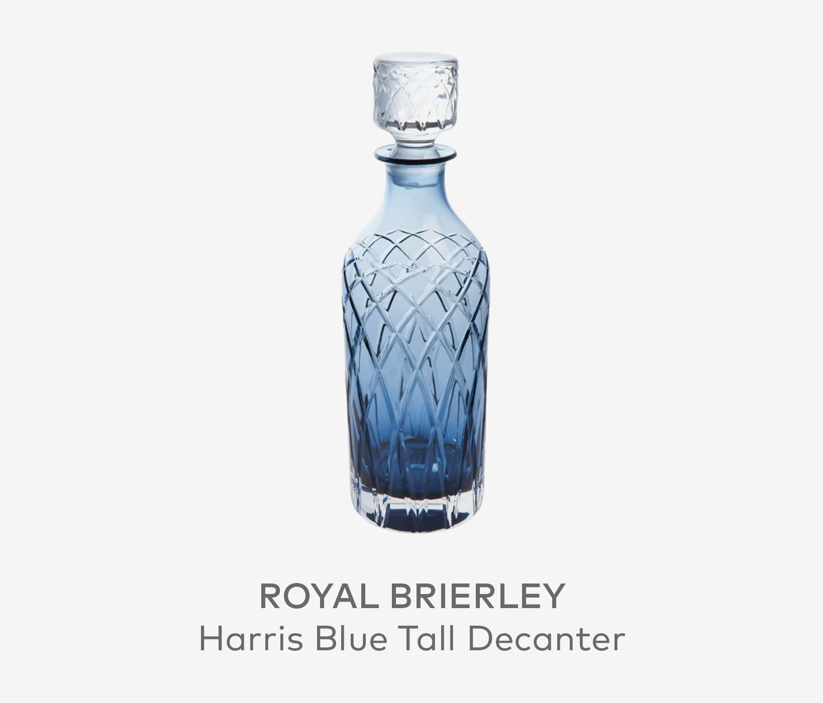 ROYAL BRIERLEY Harris Blue Tall Decanter