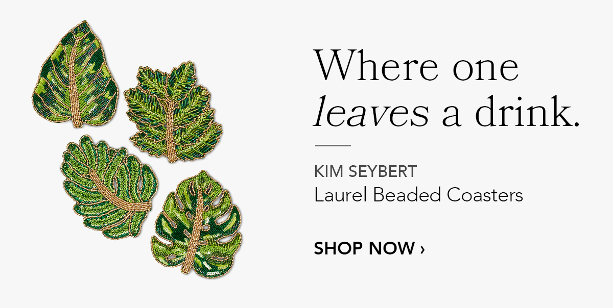 KIM SEYBERT Laurel Beaded Coasters