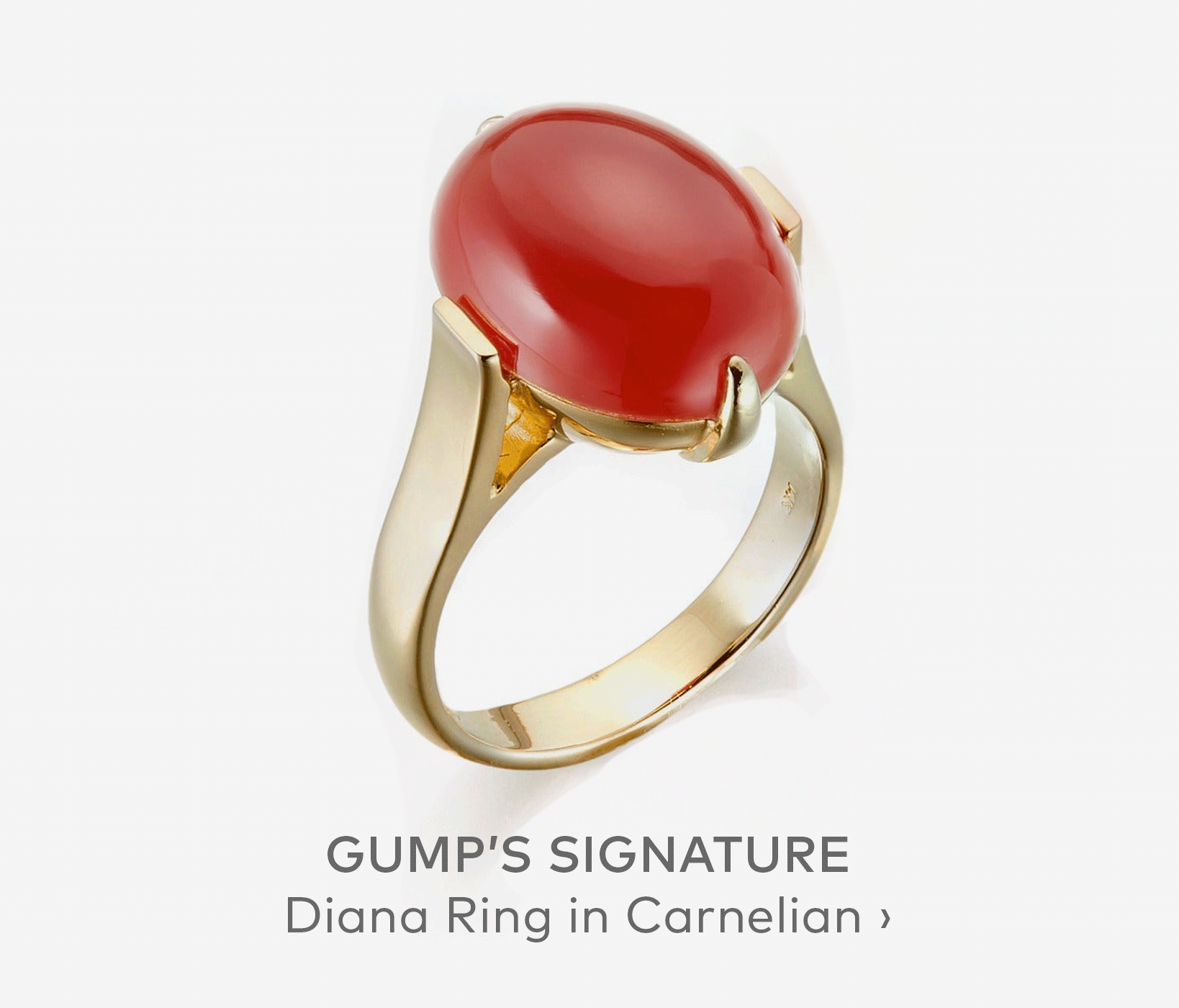 GUMP'S SIGNATURE Diana Ring in Carnelian