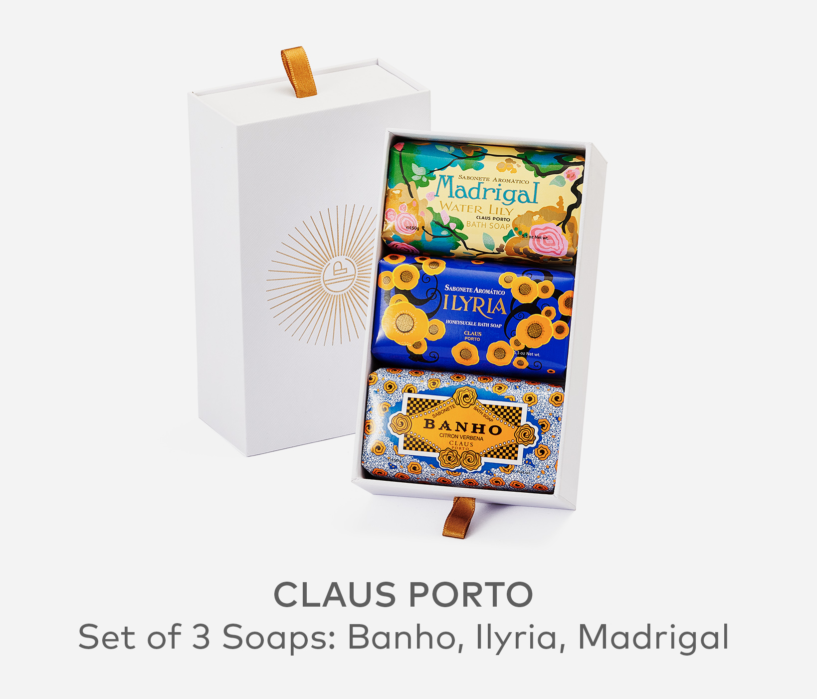 CLAUS PORTO Set of 3 Soaps: Banho, Ilyria, Madrigal
