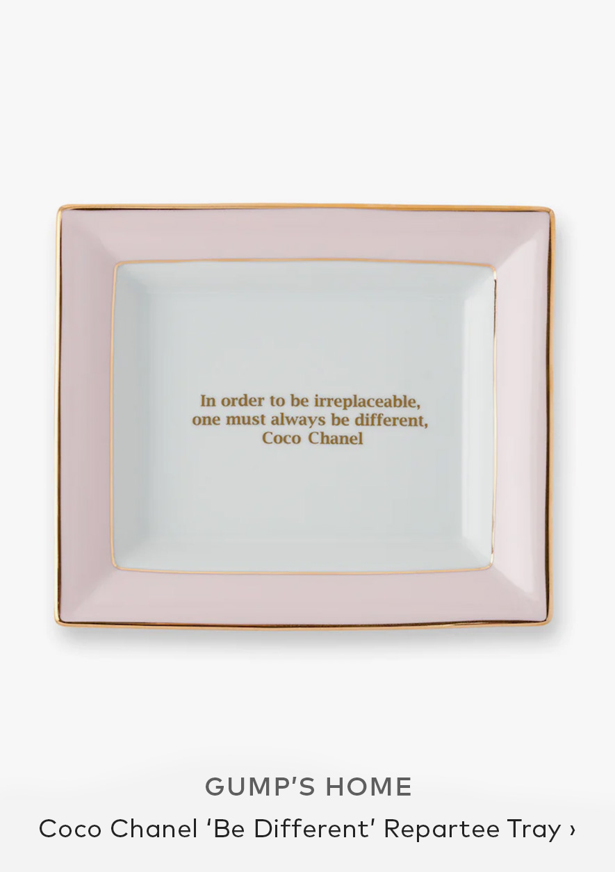 GUMP'S HOME Coco Chanel 'Be Different' Repartee Tray
