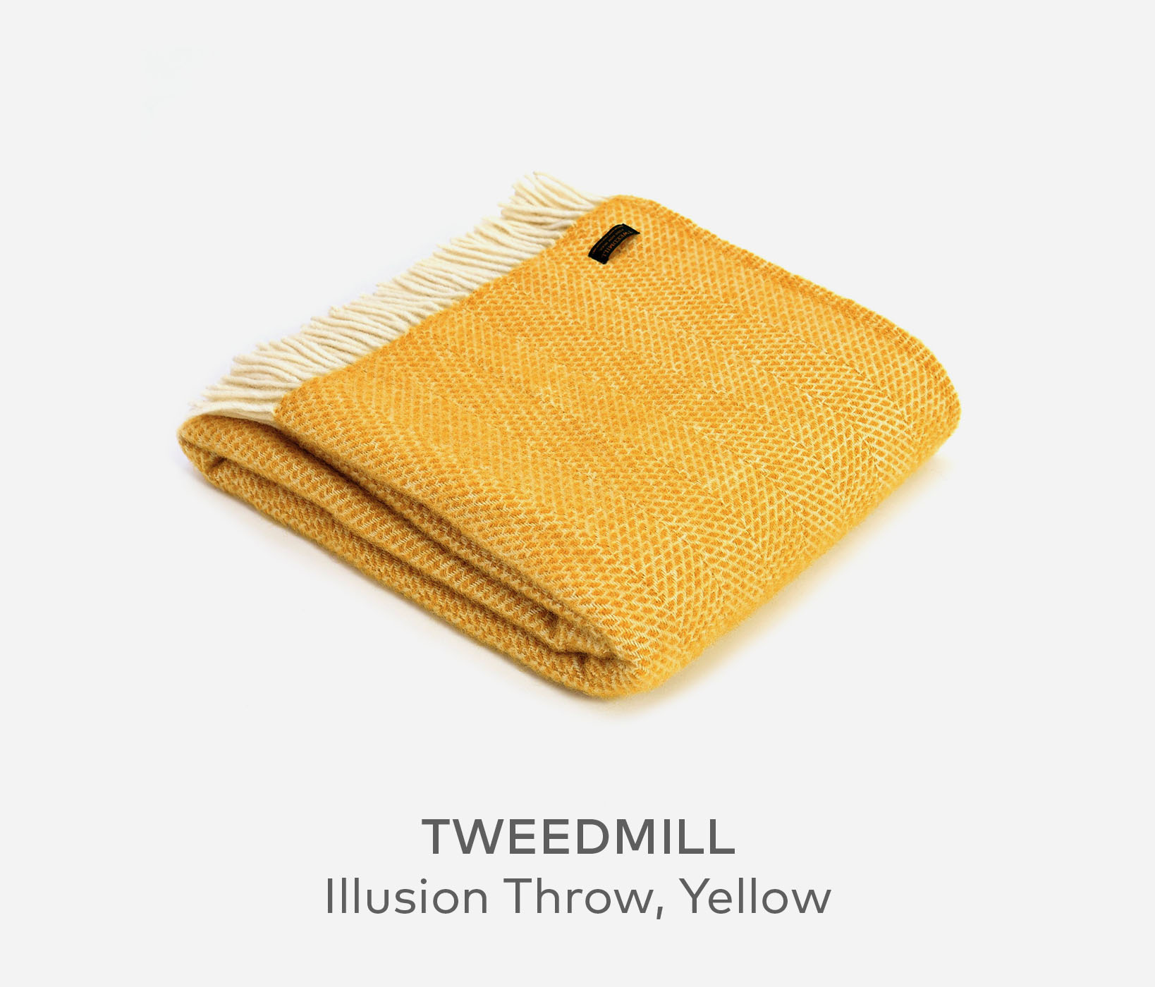 TWEEDMILL Illusion Throw, Yellow