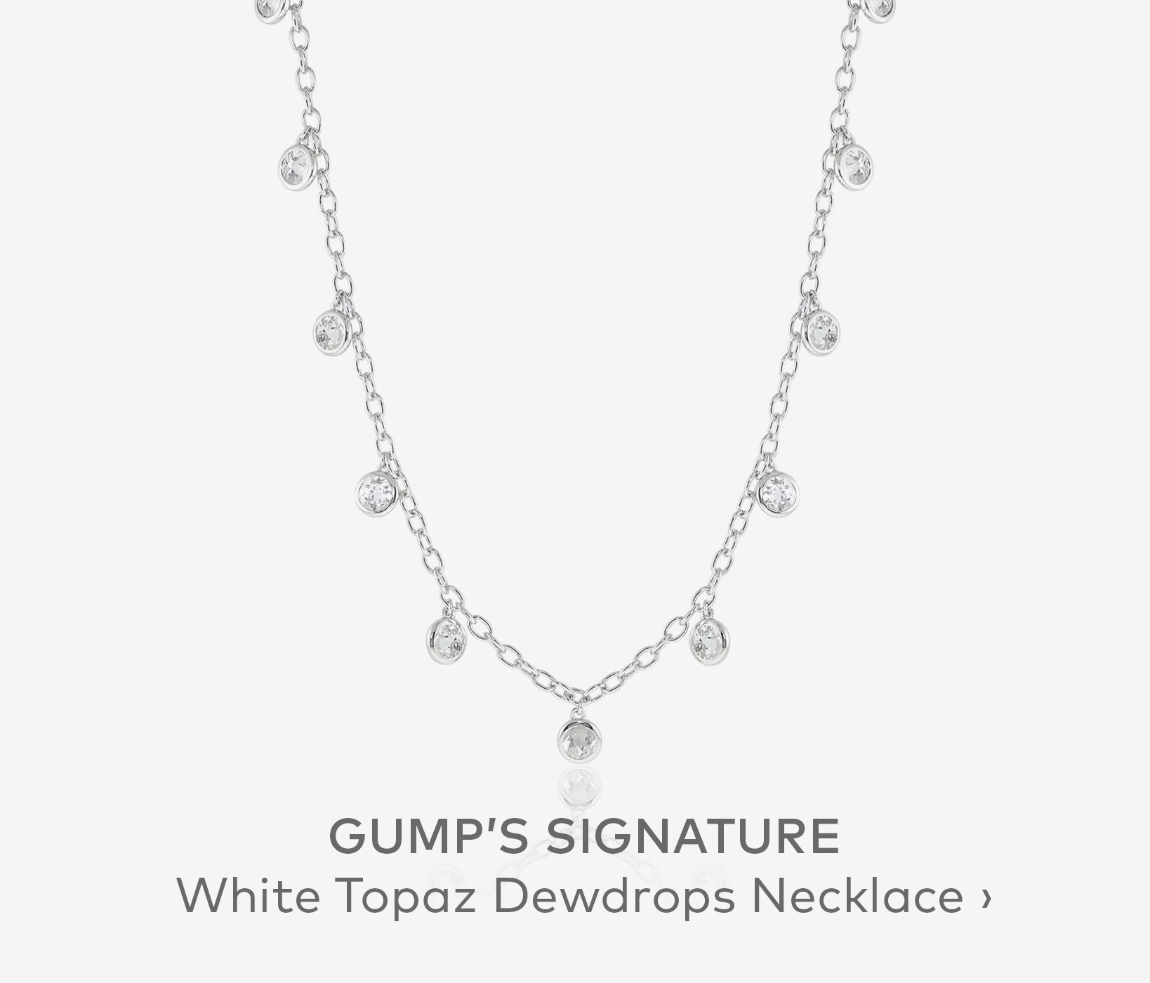 GUMP'S SIGNATURE White Topaz Dewdrops Necklace