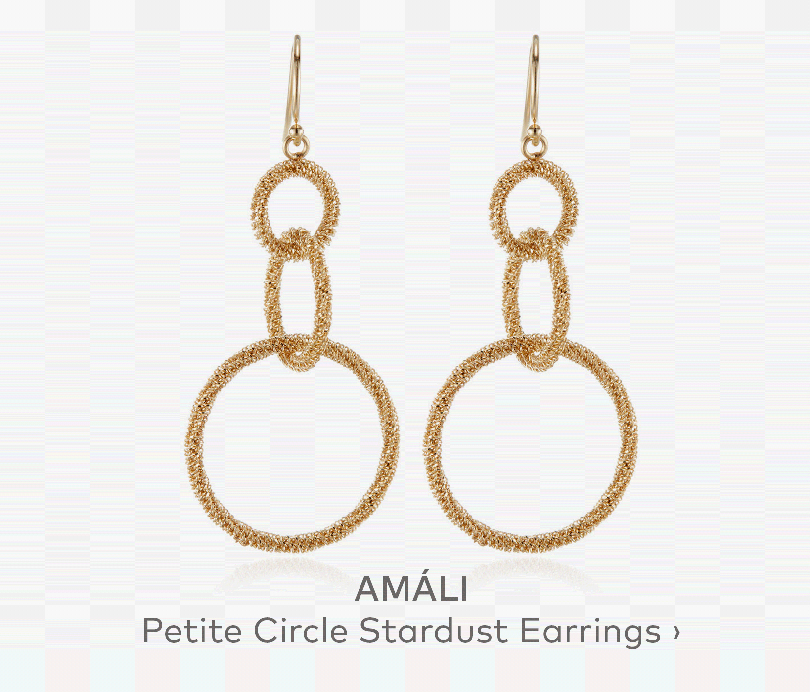 AMÁLI Petite Circle Stardust Earrings