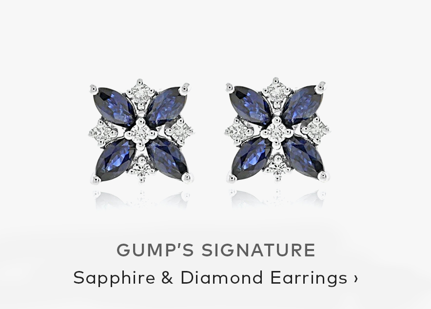 GUMP'S SIGNATURE Sapphire & Diamond Earrings