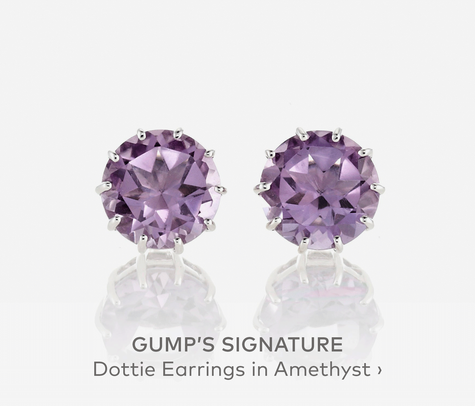 GUMP'S SIGNATURE Dottie Earrings in Amethyst