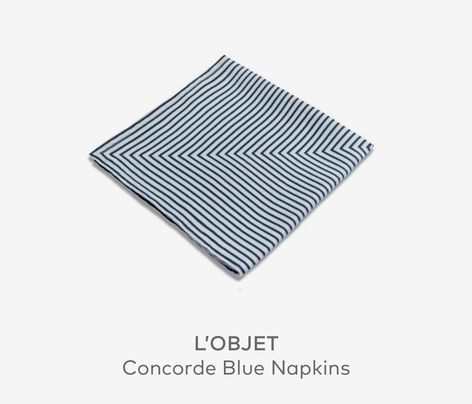 L'OBJET Concorde Blue/Light Blue Napkins, Set of 4