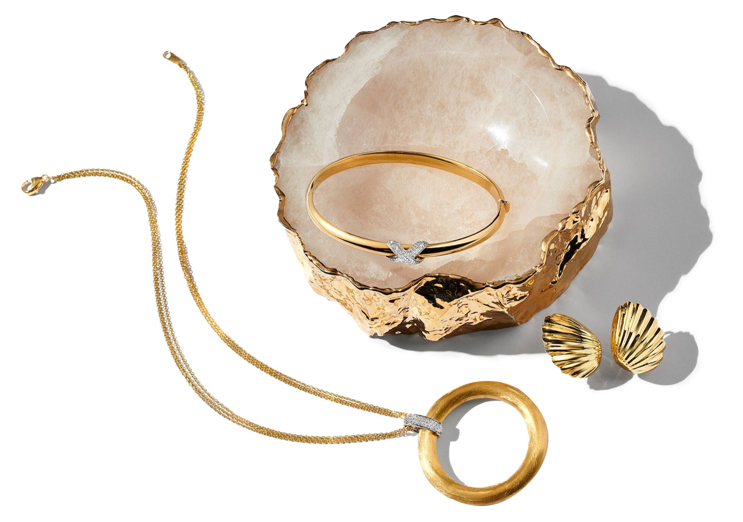 ANNA NEW YORK Cascita Crystal & Gold Bowl
