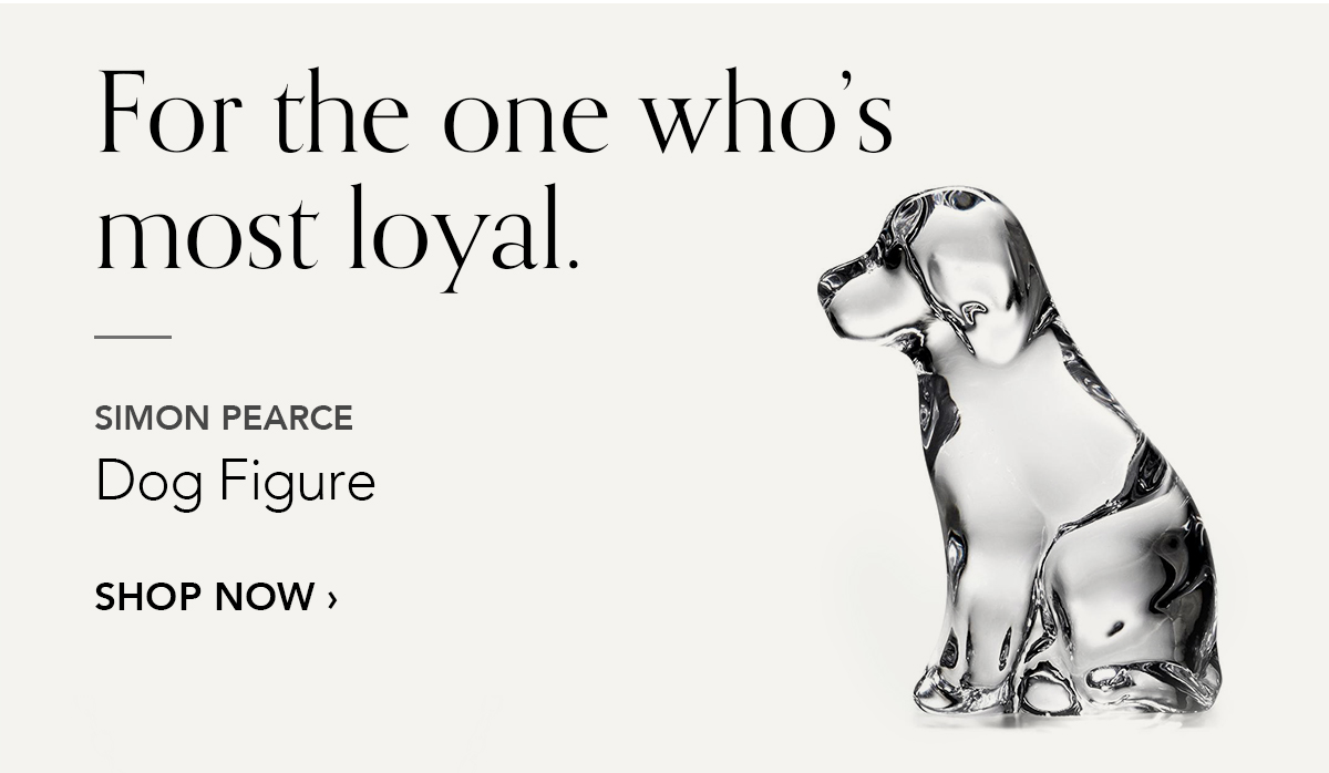 SIMON PEARCE Dog Figure