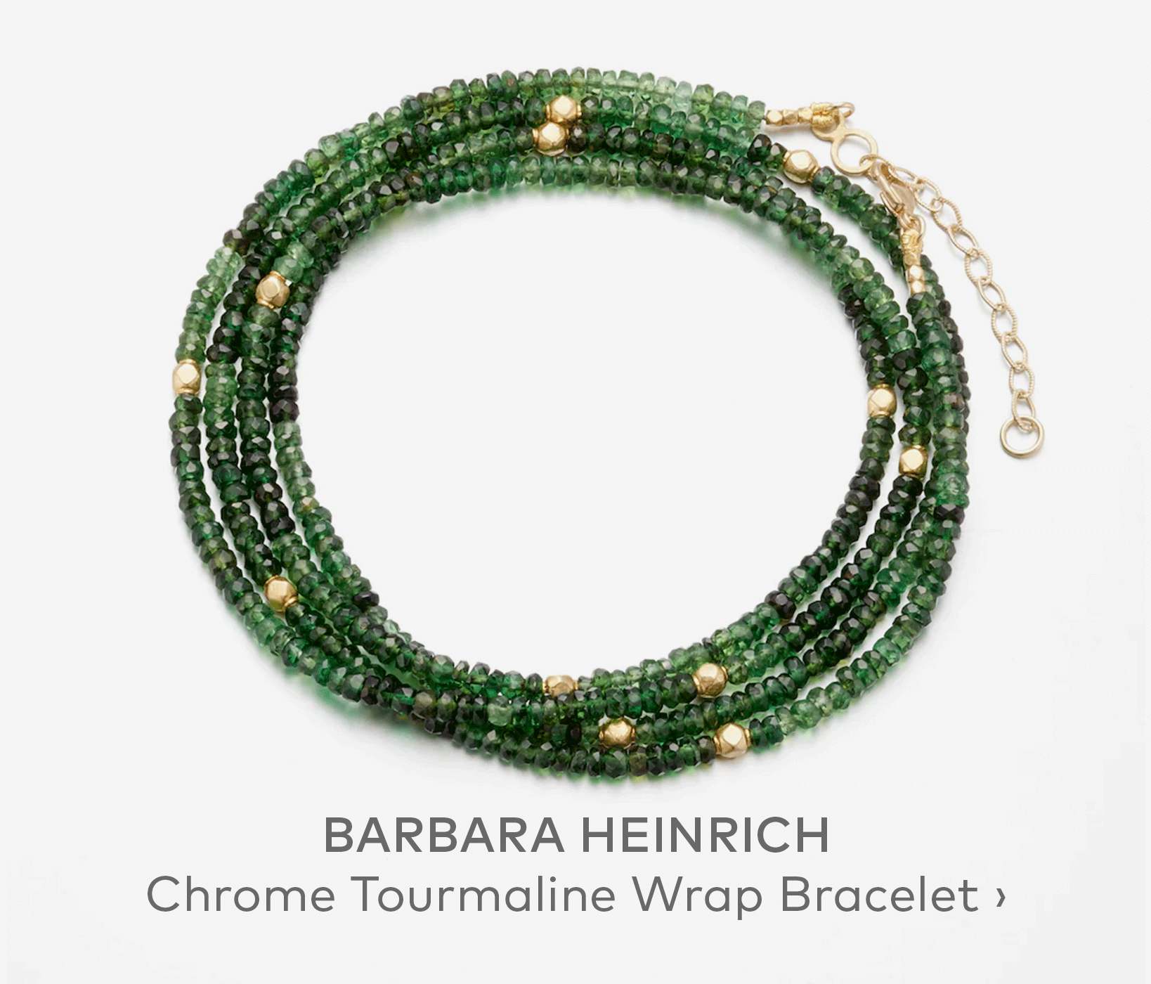 BARBARA HEINRICH Chrome Tourmaline Wrap Bracelet
