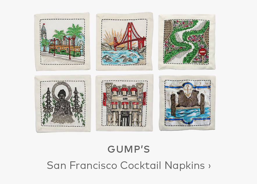 GUMP'S San Francisco Cocktail Napkins