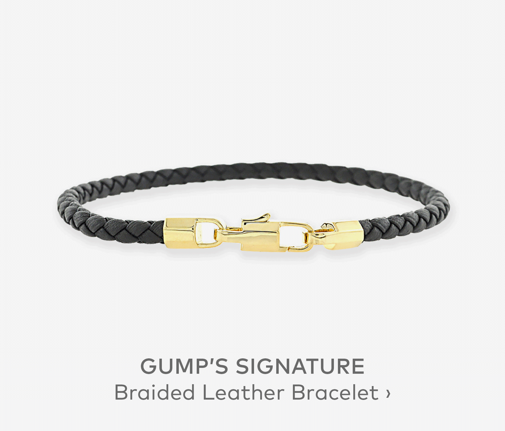 GUMP'S SIGNATURE Braided Leather Bracelet