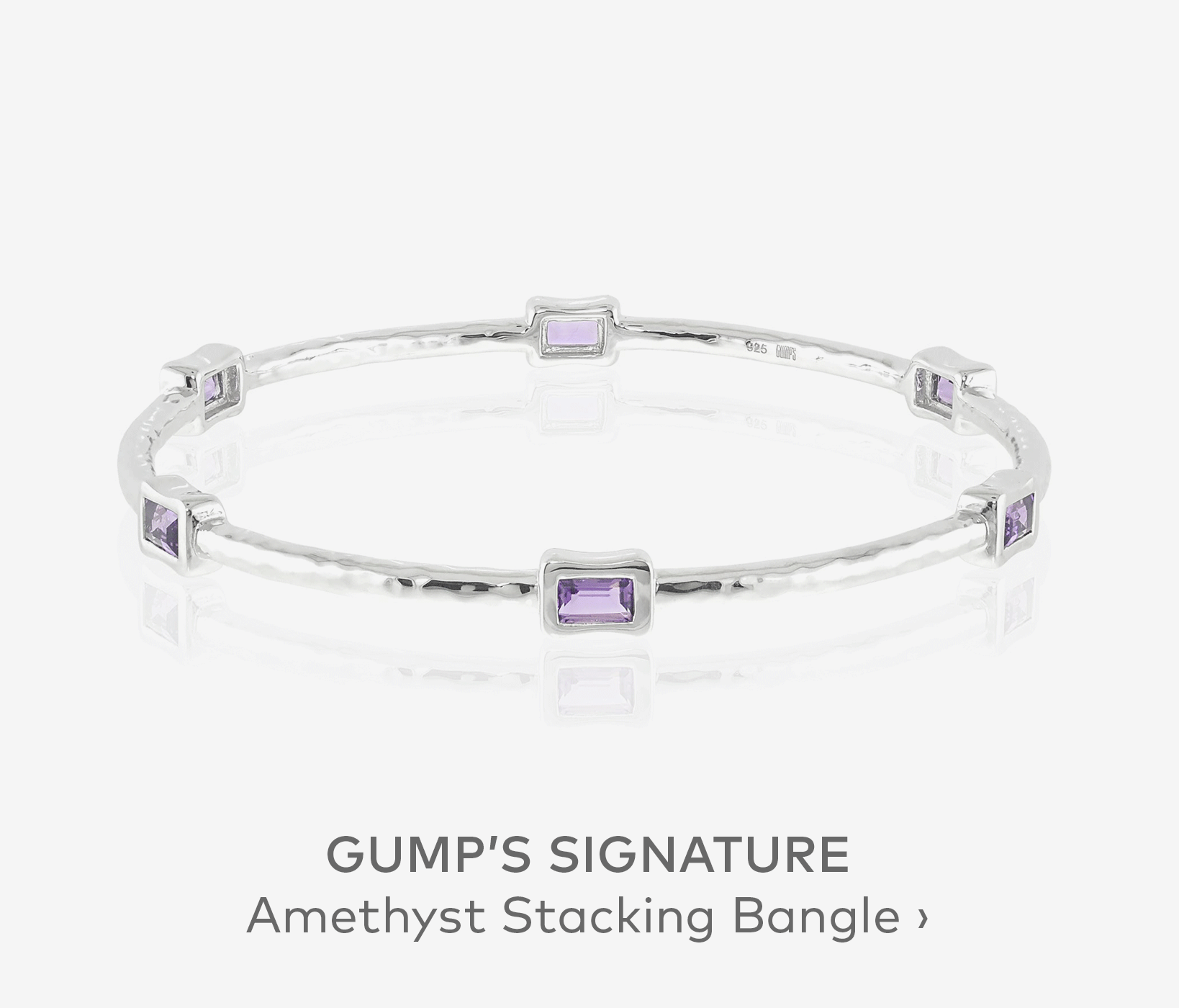 GUMP'S SIGNATURE Amethyst Stacking Bangle