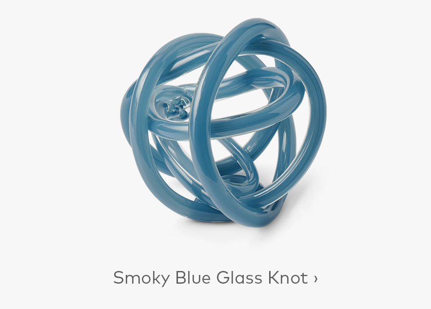 Smoke Blue Glass Knot