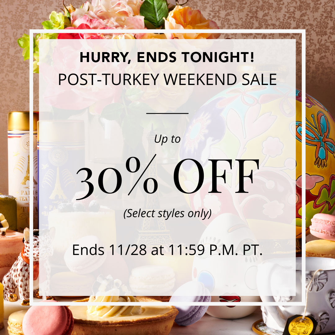 Hurry, Ends Tonight! Post-turkey weekend sale up to 30% off (select styles only) ends 11/28 at 11:59 PM PT