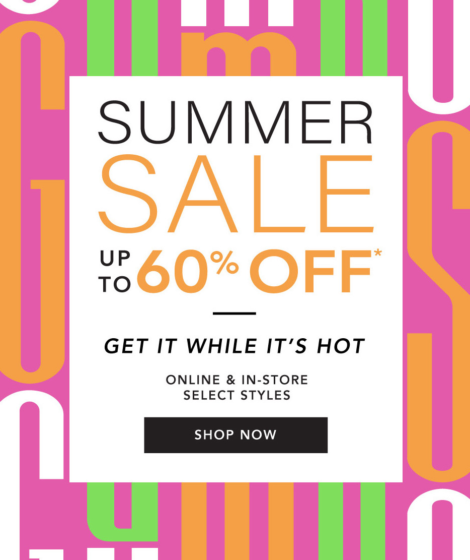 Summer Sale - Up to 60% Off