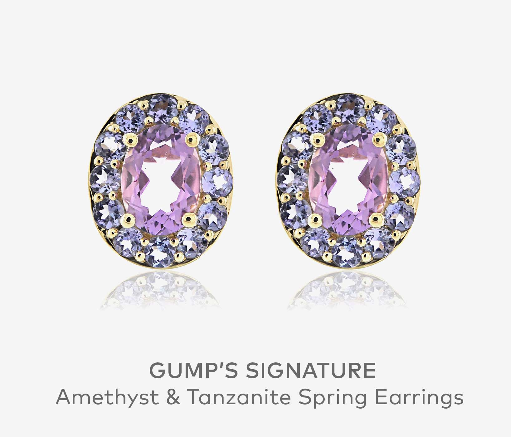 GUMP'S SIGNATURE Amethyst & Tanzanite Spring Earrings