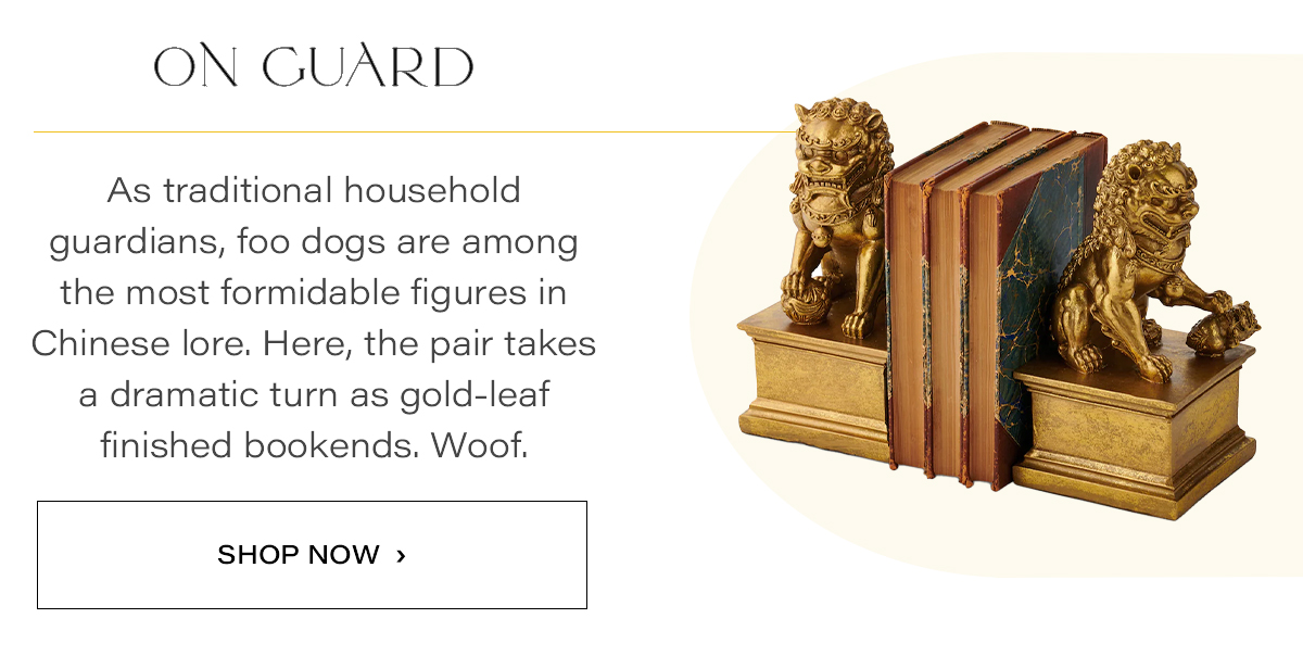 GUMP'S HOME Foo Dog Bookends, Set of 2