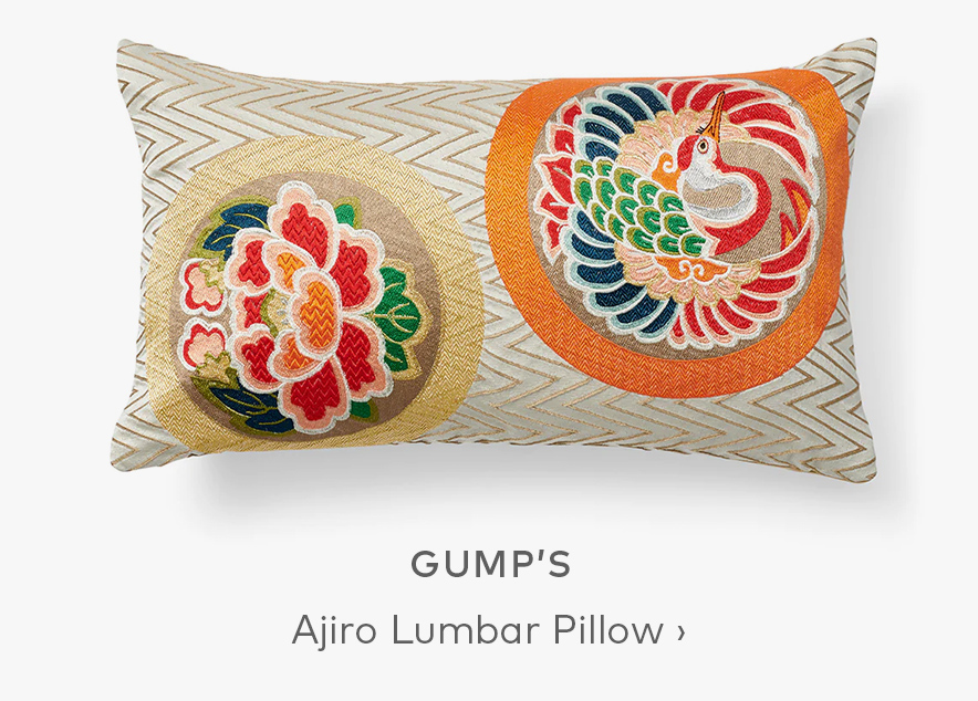 GUMP'S Ajiro Lumbar Pillow